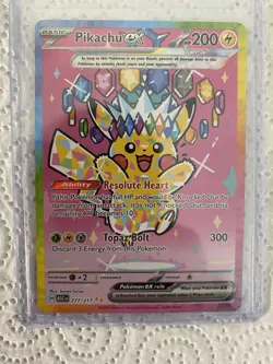 Pokemon Pikachu ex 277/217 SIR Ascended Heroes NM-M Fresh Pull - Image 4