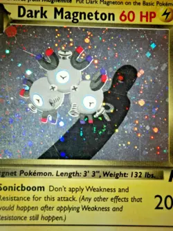 🌀HOLOGRAPHIC DARK MAGNETON📈 Pokemon | Team Rocket 11/82 ✨ 1 of a Kind Swirl 🌀 - Image 3