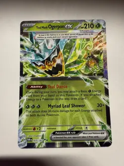 Pokemon Teal Mask Ogerpon ex Twilight Masquerade 025/167 Double Rare Tera NM - Image 1