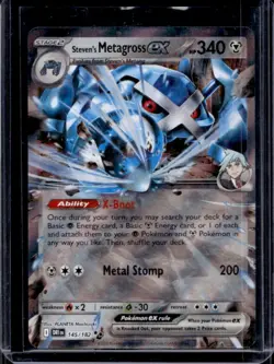 2025 Pokemon Destined Rivals Steven's Metagross ex #145/182 - Image 1