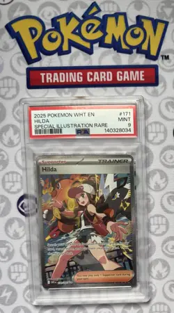 ⭐2025 POKEMON WHT EN-WHITE FLARE SPECIAL ILLUSTRATION RARE #171 HILDA PSA 9⭐ - Image 1