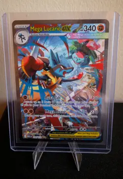 Pokemon TCG Mega Lucario ex Special Illustration Rare Holo Me01 179/132 English… - Image 1