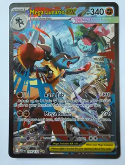 Pokemon TCG Mega Lucario ex Special Illustration Rare Holo Me01 179/132 English… - Image 2