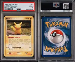 2005 POKEMON EX DELTA SPECIES #63 DITTO [PIKACHU] PSA 9 - Image 3