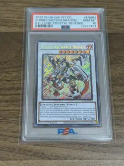 Yugioh Borreload Savage Dragon - BLCR-EN083 - Secret Rare - 1st Edition PSA 10 - Image 1