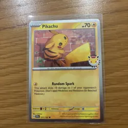 Pikachu Pokemon Day Promo Card 2026 - Pokemon TCG with swirl - Image 1