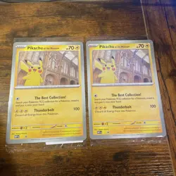 Pikachu At The Museum Jumbo Promo Card x2 Pokemon Day 2026 Tcg - Image 1