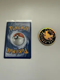 Pokemon TCG Pikachu 2026 Pokemon Day Promo Card 51/162 And Coin - Image 2