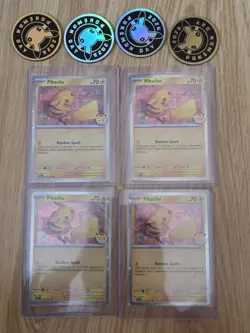 Pokemon TCG Pikachu Pokemon DAY 2026 Promo Card And Coin X4. - Image 1