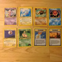 Vintage Pokemon Lot of 8 TCG Fossil Gym Neo Series WOTC 1st Edition - Image 1