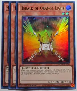 Yugioh x3 Herald of Orange Light BLMM-EN103 Ultra Rare 1st Edition - Image 1