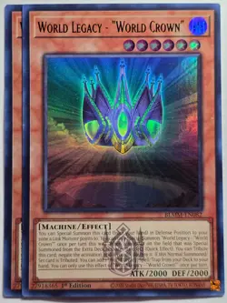 Yugioh x2 World Legacy - "World Crown" BLMM-EN082 Ultra Rare 1st Edition - Image 1
