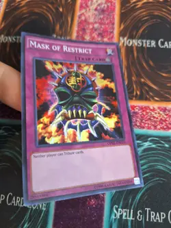 Yugioh Mask of Restrict OP02-EN010 Super Rare Unlimited Near Mint - Image 2