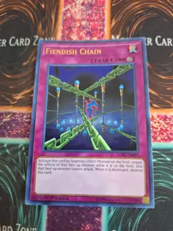 Yugioh Fiendish Chain LCKC-EN095 Ultra Rare 1st Edition Near Mint - Image 1