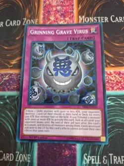 Yugioh Grinning Grave Virus SR06-EN030 Super Rare 1st Edition Near Mint - Image 1