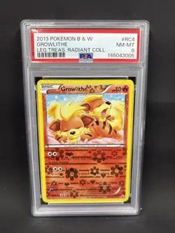 2013 POKEMON LEGENDARY TREASURES RADIANT COLLECTION #RC4 GROWLITHE PSA 8 - Image 1