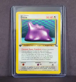 Ditto 1st Edition 18/62 - Fossil Set 1999 Pokemon TCG Non Holo LP - FAST SHIP! - Image 1