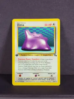 Ditto 1st Edition 18/62 - Fossil Set 1999 Pokemon TCG Non Holo LP - FAST SHIP! - Image 2