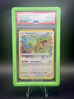 PSA 10 Rayquaza 138/185 Amazing Rare Vivid Voltage Pokemon - Image 1