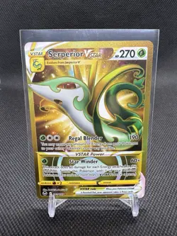 Pokemon TCG Serperior VSTAR 210/195 Silver Tempest Gold Secret Rare NM - Image 1