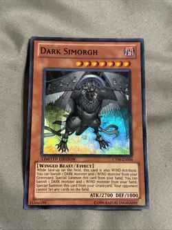 Yugioh Dark Simorgh CT08-EN006 Super Rare Limited Edition - Image 1