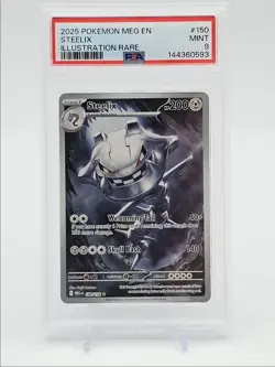 STEELIX 2025 POKEMON MEGA EVOLUTION ILLUSTRATION RARE A 150/132 PSA 9 Q6222 - Image 1