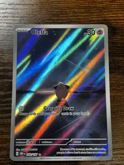 Pokemon TCG Cleffa Full Art Illustration Rare Holo SV03 Obsidian Flames 202/197 - Image 1