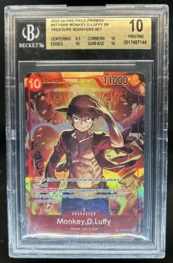 2024 One Piece Monkey.D.Luffy Treasure Boosters Promo #ST10-006 BGS 10 PRISTINE - Image 1