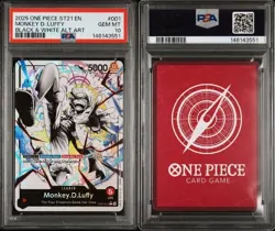 2025 ONE PIECE STARTER DECK ST21-EX GEAR 5 ALTERNATE ART MONKEY D. LUFFY PSA 10 - Image 3