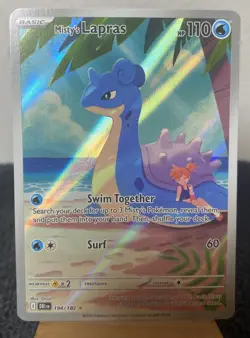 Misty's Lapras 194/182 Destined Rivals Illustration Rare Pokemon Near Mint - Image 1