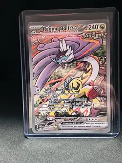 Pokemon Raging Bolt ex & Pechurunt ex PREI Holo ex 2-Card Lot English 2023 - Image 1