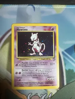 Pokemon TCG Base Set 2 Mewtwo Holo Rare Card 10/130 Raw - Image 2