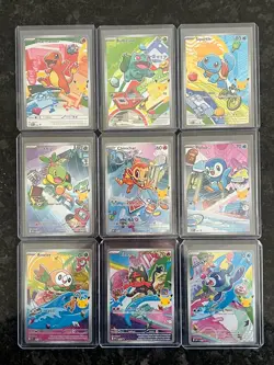 Pokemon First Partner Illustration 30th Anniversary Promo Complete 9 Card Set NM - Image 1