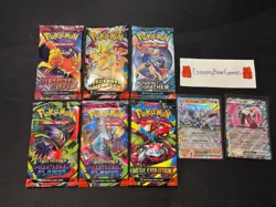 Pokemon TCG English Pack Bundle: 6 English Packs Plus Free EX Cards! - Image 1