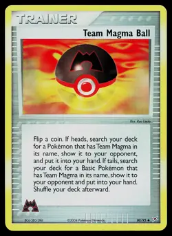 Pokemon Card - Team Magma Ball Team Magma vs Team Aqua 80/95 Reverse Holo - Image 1