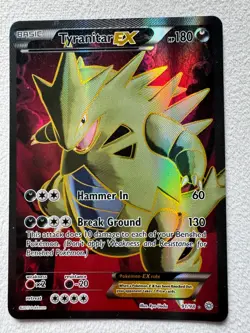 Pokemon TCG Tyranitar-EX Holo Full Art Ultra Rare Card Ancient Origins 91/98 - Image 1