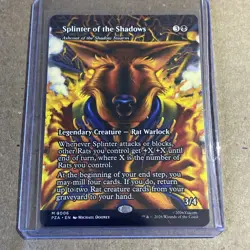 MTG Splinter of the Shadows BORDERLESS NON-FOIL #0006 TMNT PZA Mythic NM - Image 1