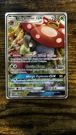 Pokemon Vileplume GX 211/236 SM Cosmic Eclipse Ultra Rare Full Art Holo MINT - Image 1
