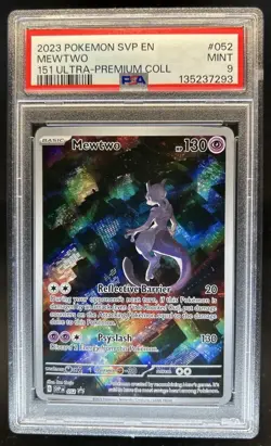 2023-25 Pokemon SV Black Star Promos Mewtwo #052 PSA 9 - Image 1