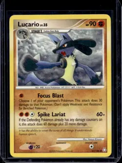 2008 Pokemon Diamond & Pearl Legends Awakened Lucario #61/146 - Image 1