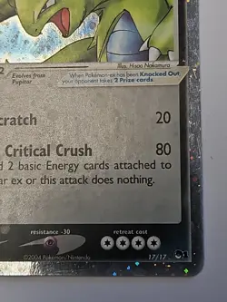 Pokemon Tyranitar ex 017/017 POP Series 1 2004 Stage 2 150 HP Ultra Rare Holo LP - Image 3