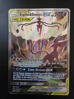 2019 Pokemon Sun & Moon Black Star Promos Espeon & Deoxys GX #SM240！DMG - Image 1