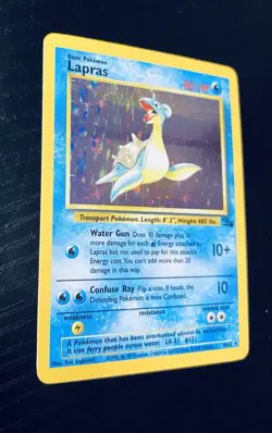 Pokemon TCG Lapras 10/62 Fossil Unlimited Holo Rare Vintage 1999 WOTC - Image 5