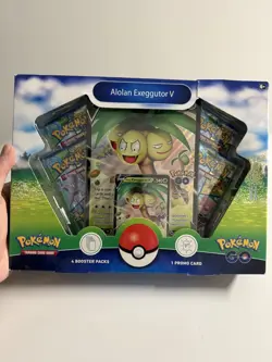 Pokemon TCG Pokemon Go Alolan Exeggutor V Box Booster sealed W/Slight box Damage 820650870545 - Image 1