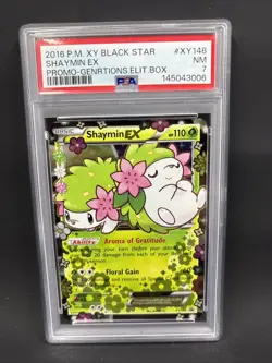 2016 Pokemon XY BSP Shaymin EX XY148 PSA 7 - Image 1