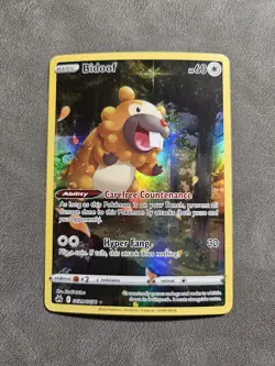 Pokemon TCG Bidoof GG29/GG70 Holo - Crown Zenith: Galarian Gallery - NM - Image 1