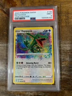 POKEMON 2020 Vivid Voltage RAYQUAZA #138 PSA 9 Mint Amazing RARE - Image 1