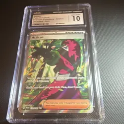 CGC GEM MINT 10 Pokemon Prismatic Evolutions 133/131 Atticus Ultra Rare Holo - Image 1