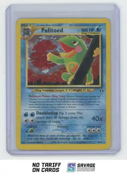 2001 Pokemon Neo Discovery Holo Politoed #8/75 - Image 1