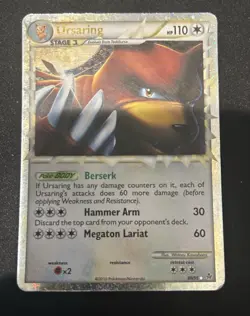 Pokemon Ursaring Prime 89/95 Unleashed Ultra Rare Holo 110 HP Stage 1 English - Image 1